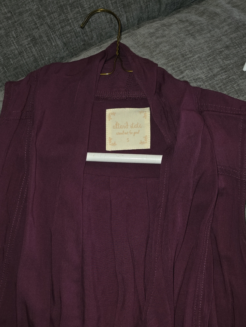 Ella Moss Plum Open-Front Lounge Robe